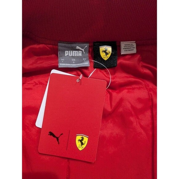Puma Scuderia Ferrari x Joshua Vides Red Race Jacket Men’s Size Large NWT $180 - Picture 6 of 9